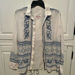Johnnywas embroidered boho cowboy blouse